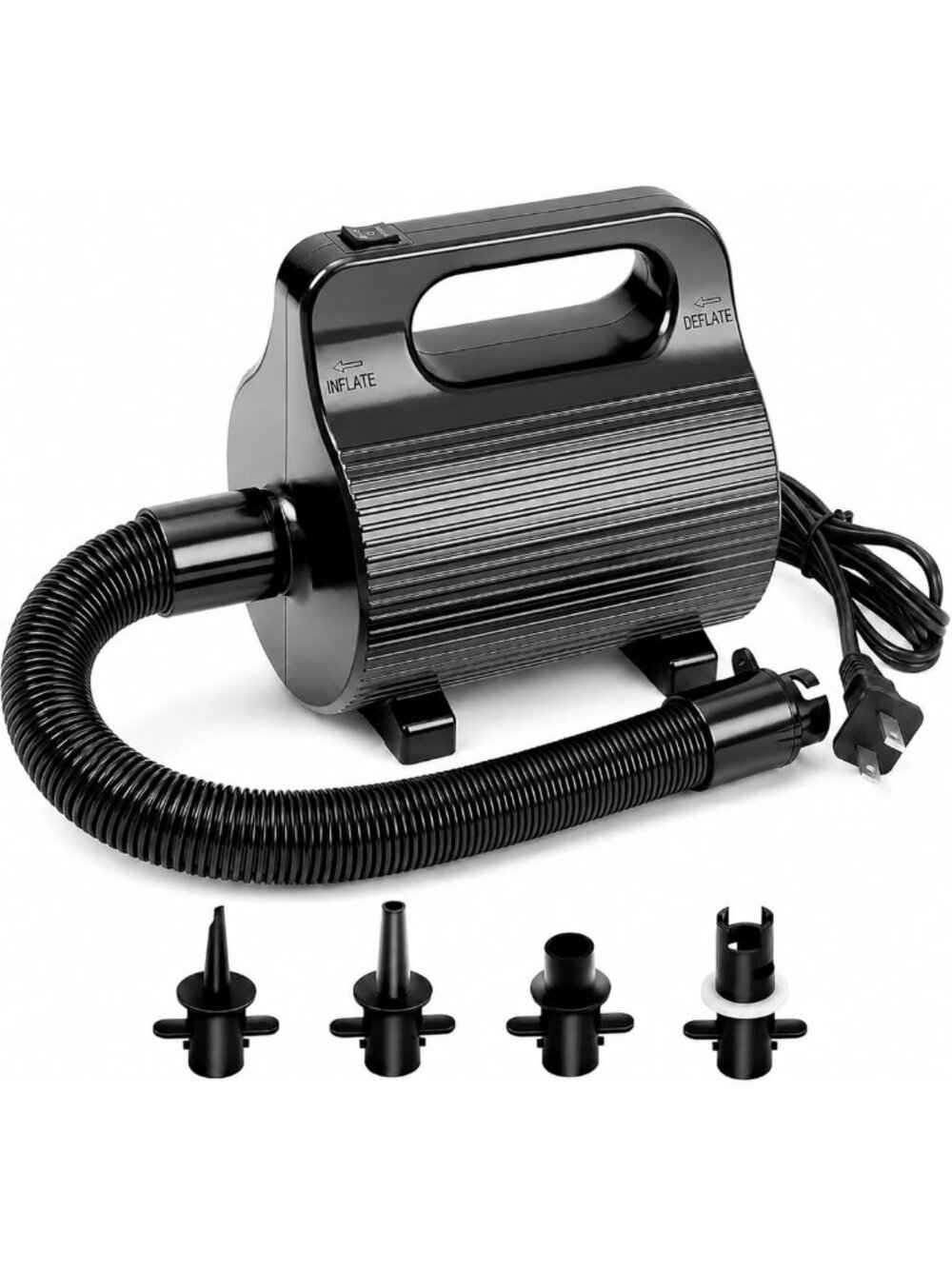 Adjustable Electric Air Pump for Inflatables, Gym Mats & Rafts - Quick